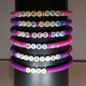 6 preppy taylor swift speak now bracelets!💗